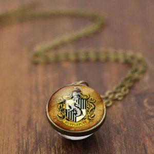 [SOLD] Hufflepuff Harry Potter Globe Glass Pendant